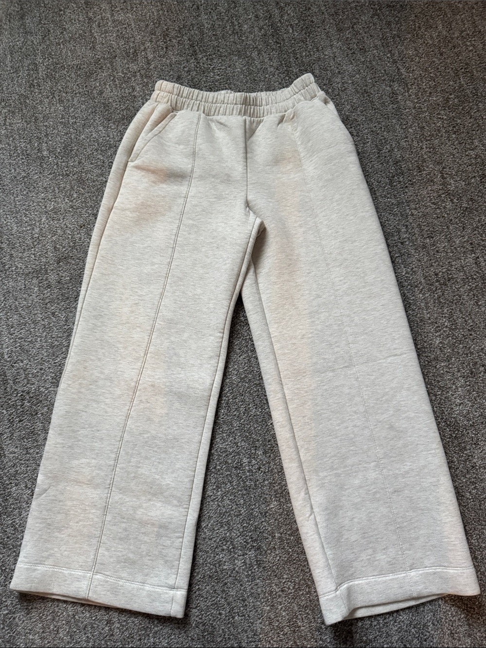 Old Navy Light Cream Wide-Leg Sweatpants